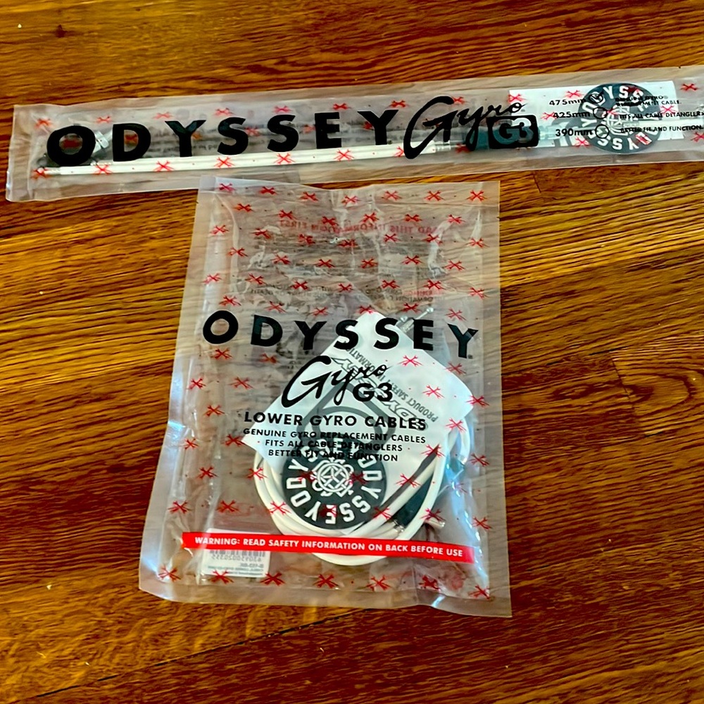BMX Odyssey gyro brake cables white top and bottom